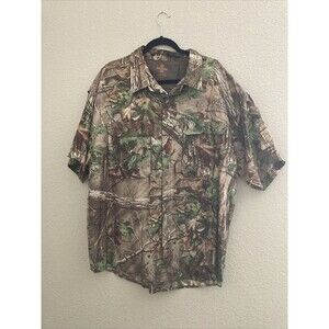 Game Winner Men's Break Up Infinity Camo Button Down Hunting Shirt Size 3XL